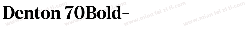 Denton 70Bold字体转换